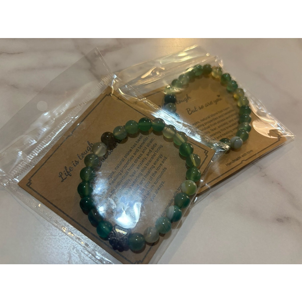 2 Life Is Tough But So Are You Inspirational Beaded Bracelet With Card - Picture 2 of 2